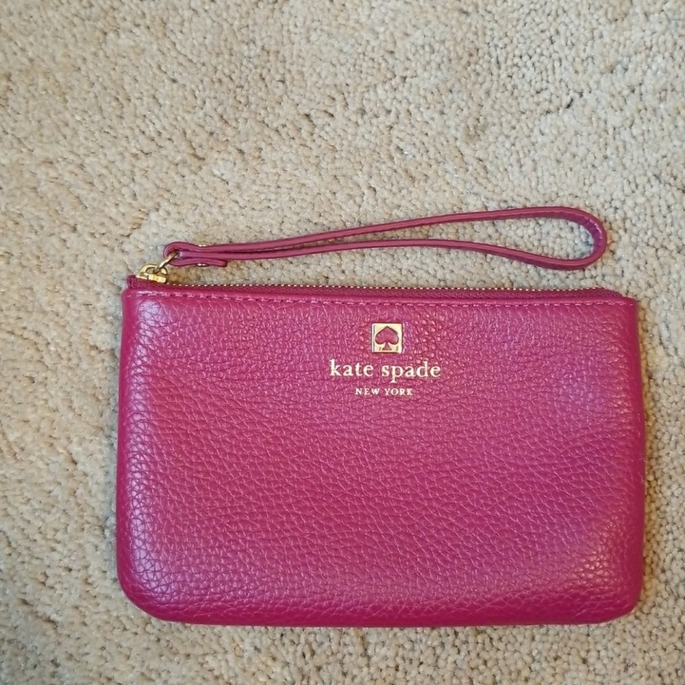 Kate Spade Authentic Pebble Leather Small Wristlet